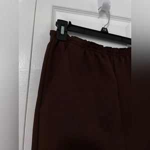 Vintage Brown Elastic Pants